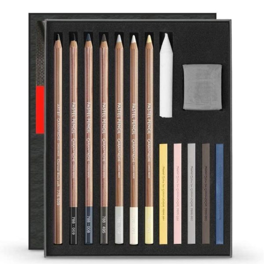 Dessin & Arts Graphiques Creastore Pastels Secs Craies | Set Dessin - Ombre Et Lumiere - Caran D'Ache