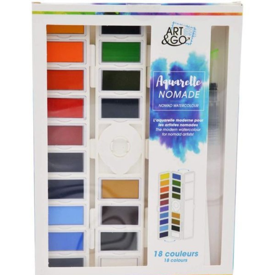 Peintures Creastore Peinture Aquarelle Fine | Set Aquarelle Nomade - Art & Go