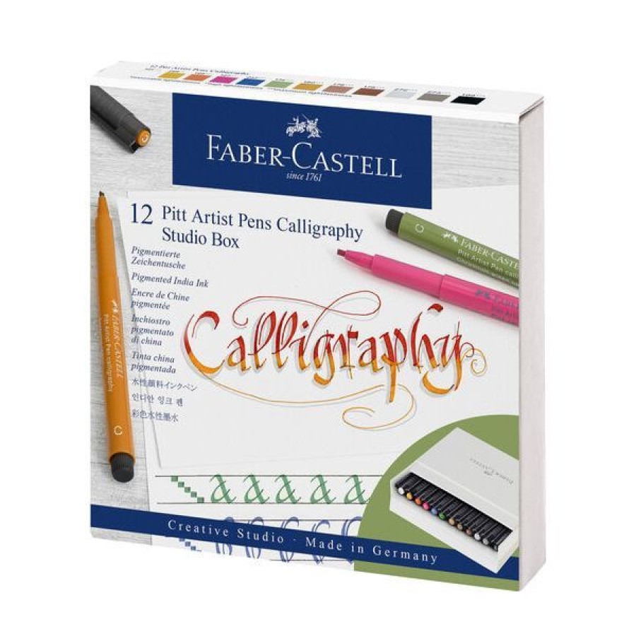 Dessin & Arts Graphiques Creastore Feutres | Etui De 12 Feutres Pitt Calligraphy - Faber-Castell