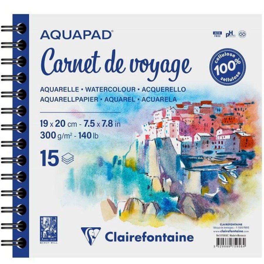 Papiers Creastore Papiers Peinture Aquarelle | Carnet Aquarelle Aquapad - Clairefontaine