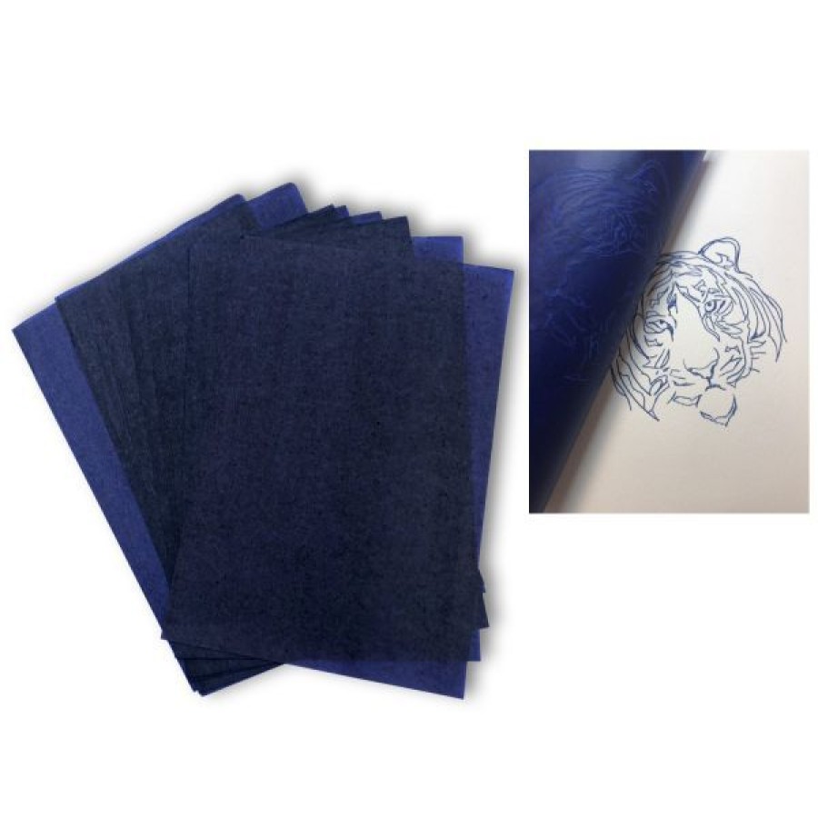 Papiers Creastore Papiers Speciaux | Papier Carbone Bleu - 10 Feuilles A4 - Wonday