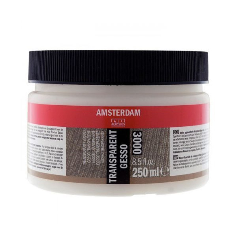 Peintures Creastore Gesso & Liants | Gesso Transparent - 250Ml - Amsterdam