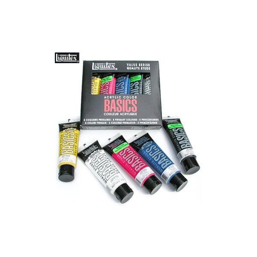 Peintures Creastore Peinture Acrylique Fine | Acrylique Liquitex Basics (Set De Couleurs Primaires)