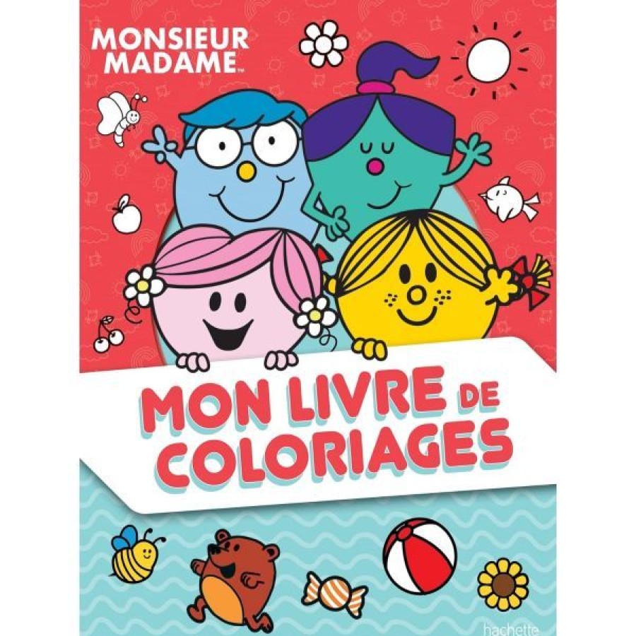 Loisirs Creatifs Creastore Livres Pour Enfant | Mon Livre De Coloriages Monsieur Madame - Livre