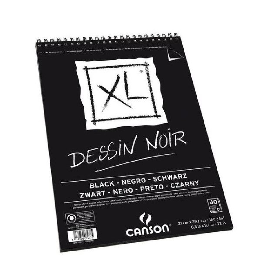 Papiers Creastore Papiers Dessin | Bloc De Papier Noir Canson Xl