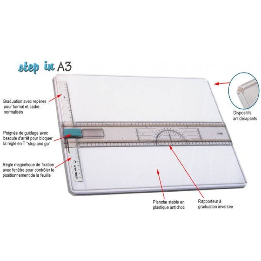 Dessin & Arts Graphiques Creastore Planches A Dessin | Planche A Dessin 'Step In' - A3 - Hebel