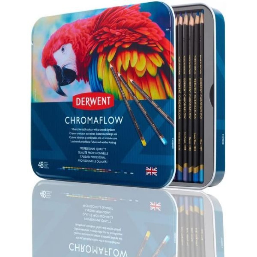 Dessin & Arts Graphiques Creastore Crayons De Couleurs | Boite De 48 Crayons Chromaflow - Derwent