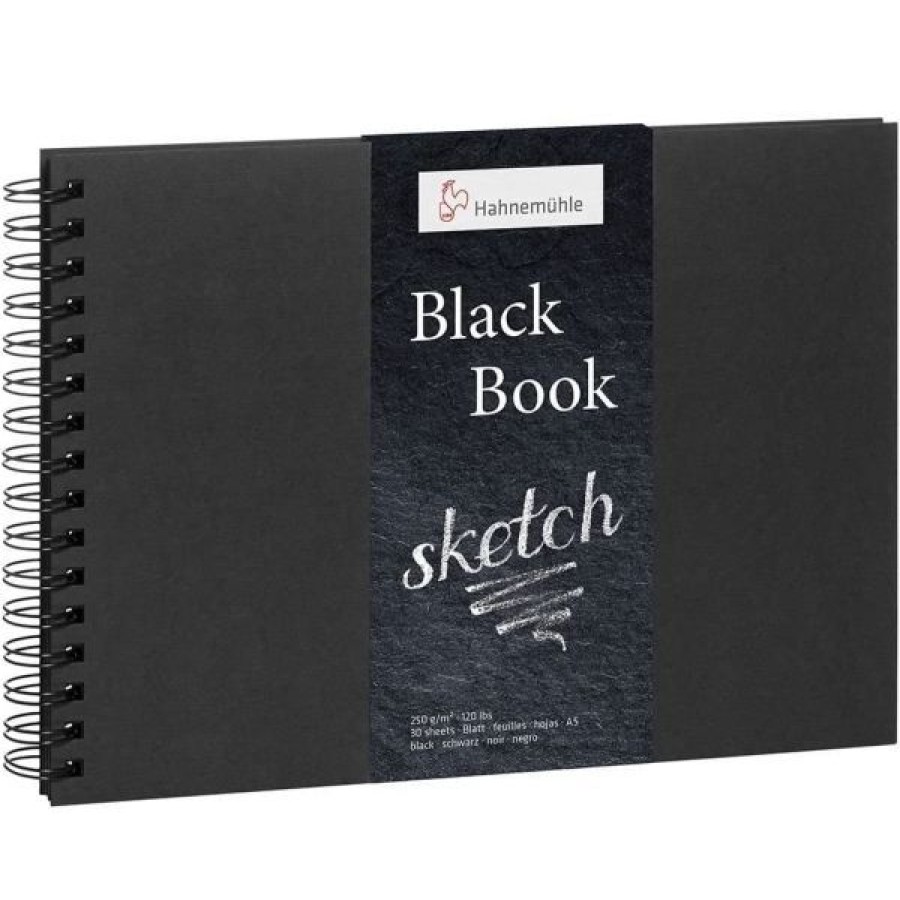 Papiers Creastore Blocs A Croquis | Carnet Black Book - 250Gr/M - Hahnemule