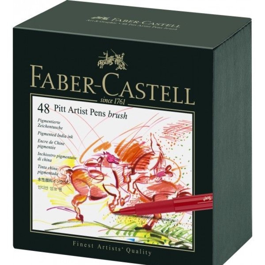 Dessin & Arts Graphiques Creastore Feutres | Coffret 48 Feutres Pitt Artist Pen - Faber-Castell