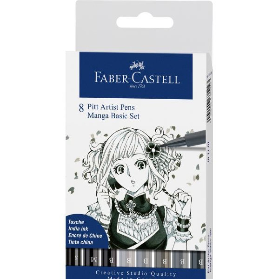 Dessin & Arts Graphiques Creastore Feutres | Pochette 8 Feutres Pitt Manga - Faber-Castell