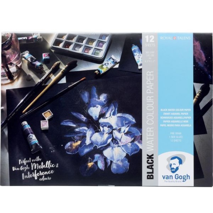 Papiers Creastore Papiers Peinture Aquarelle | Bloc Aquarelle Noir - Van Gogh