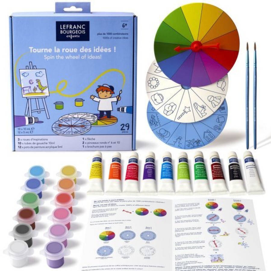 Loisirs Creatifs Creastore Peinture Pour Enfant | Kit Peinture La Roue Des Idees - Lefranc Bourgeois