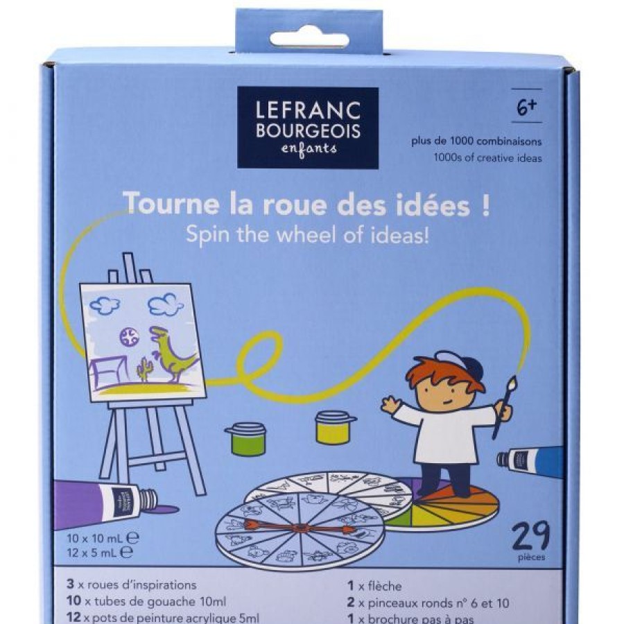 Loisirs Creatifs Creastore Peinture Pour Enfant | Kit Peinture La Roue Des Idees - Lefranc Bourgeois