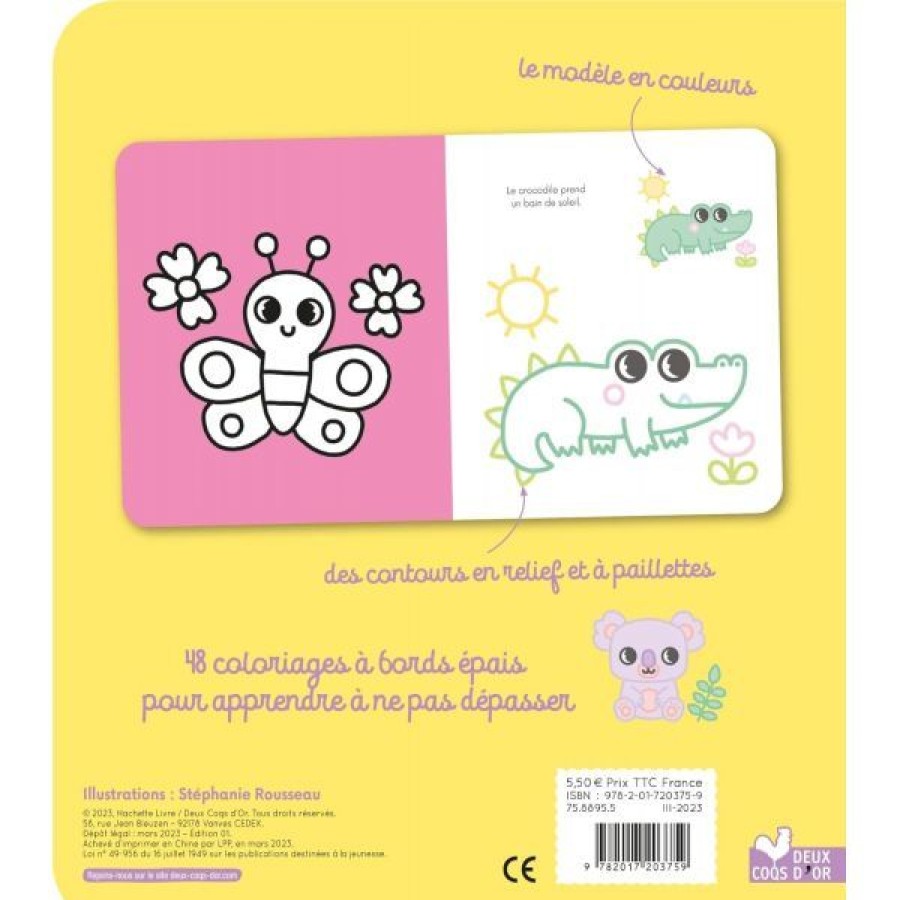 Loisirs Creatifs Creastore Livres Pour Enfant | Coloriage A Bords Pailletes Lucas Le Chat - Livre