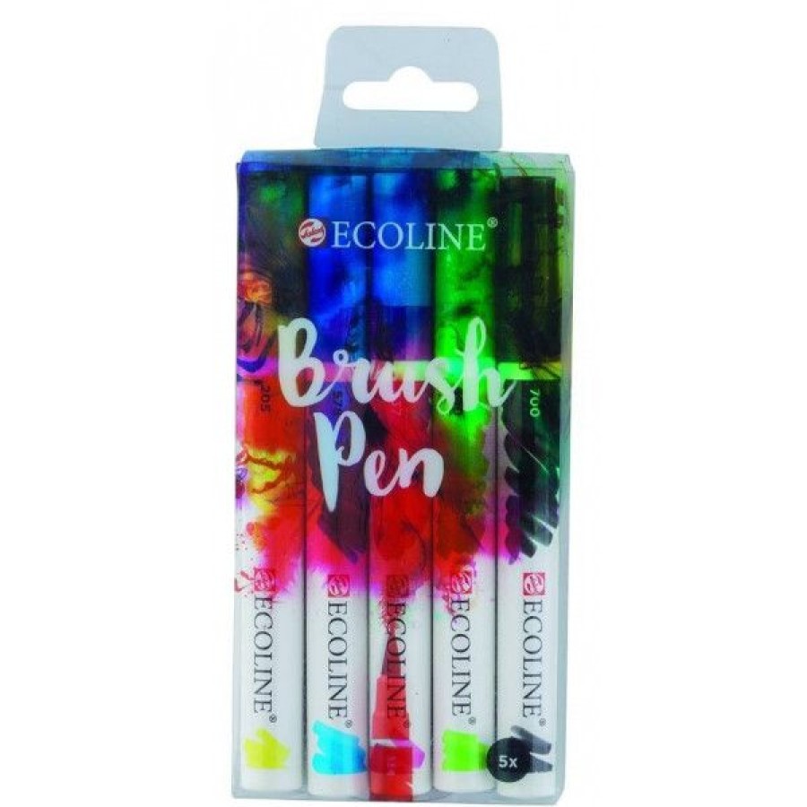 Peintures Creastore Peinture Aquarelle Fine | Set 5 Brush Pens Ecoline