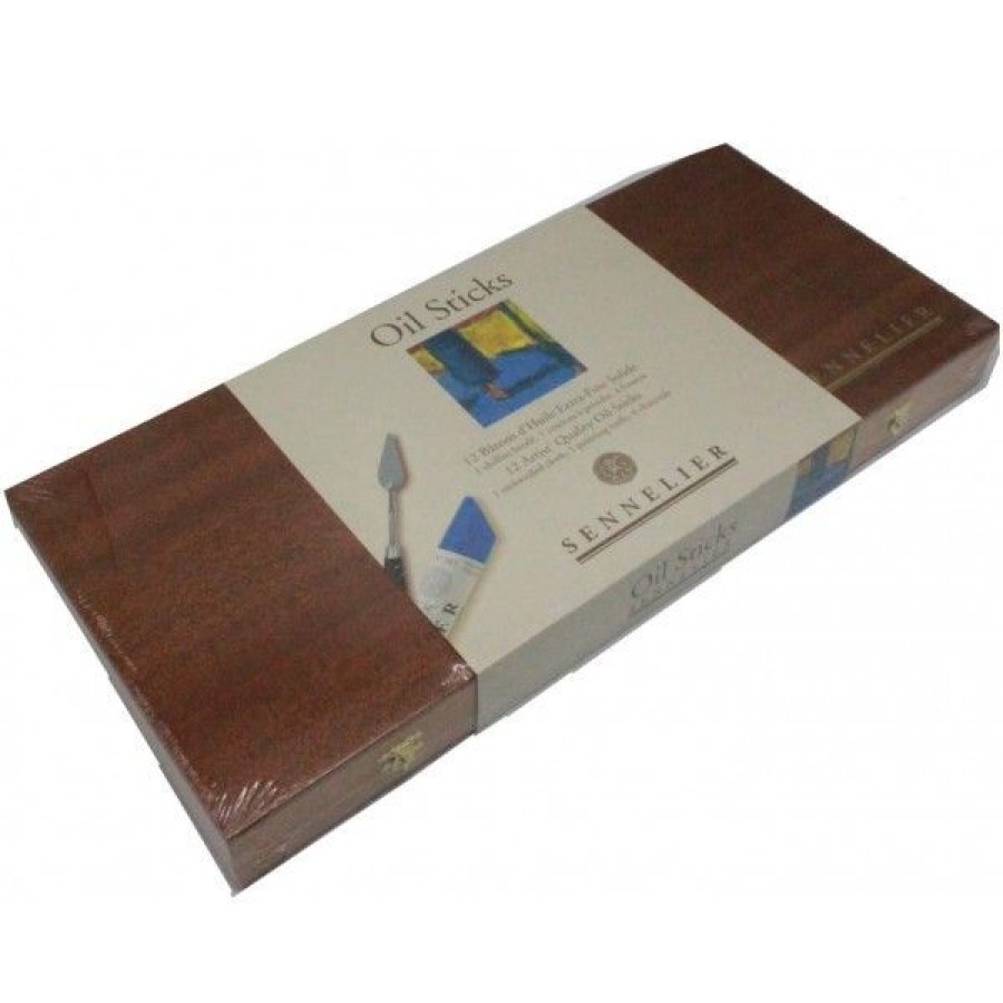 Peintures Creastore Peinture A L'Huile Extra&Fine | Coffret Bois Oil Sticks - 12 Oil Sticks - Sennelier