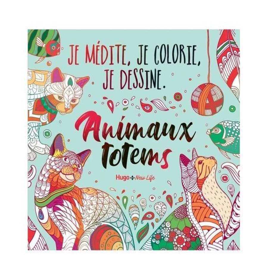 Loisirs Creatifs Creastore Livres Coloriage & Mandala | Livre Je Medite, Je Coloris, Je Dessine - Animaux Totems