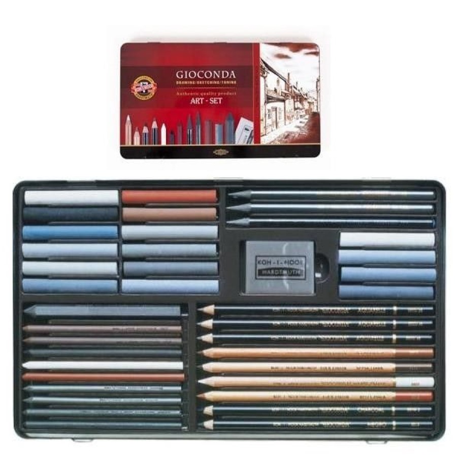 Dessin & Arts Graphiques Creastore Crayons Graphites | Coffret Artiste Beaux-Arts Gioconda - 39 Pieces