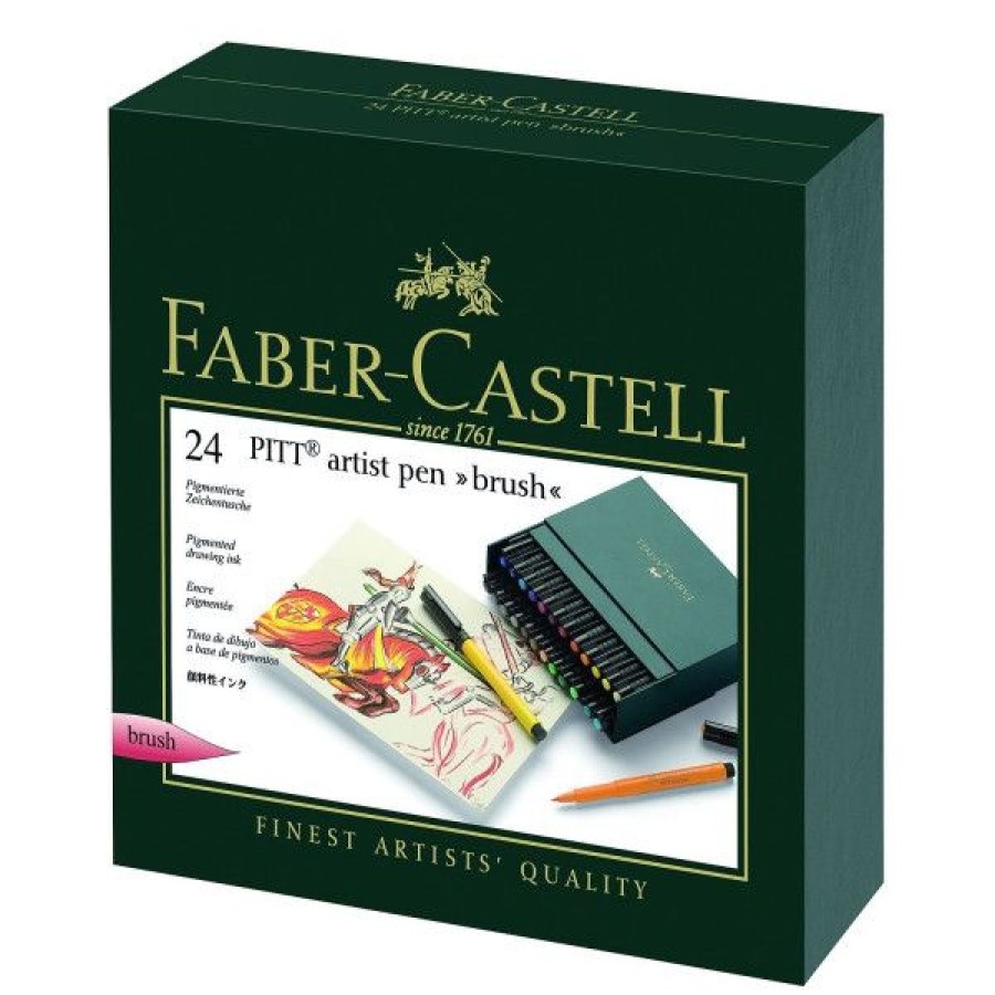 Dessin & Arts Graphiques Creastore Feutres | Coffret 24 Feutres Pitt Artist Pen - Faber-Castell