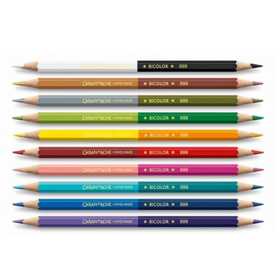 Dessin & Arts Graphiques Creastore Crayons De Couleurs | Set Prismalo Bicolor - Caran D'Ache