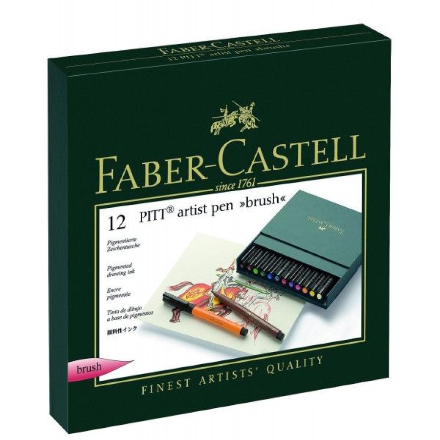 Dessin & Arts Graphiques Creastore Feutres | Coffret 12 Feutres Pitt Artist Pen - Faber-Castell