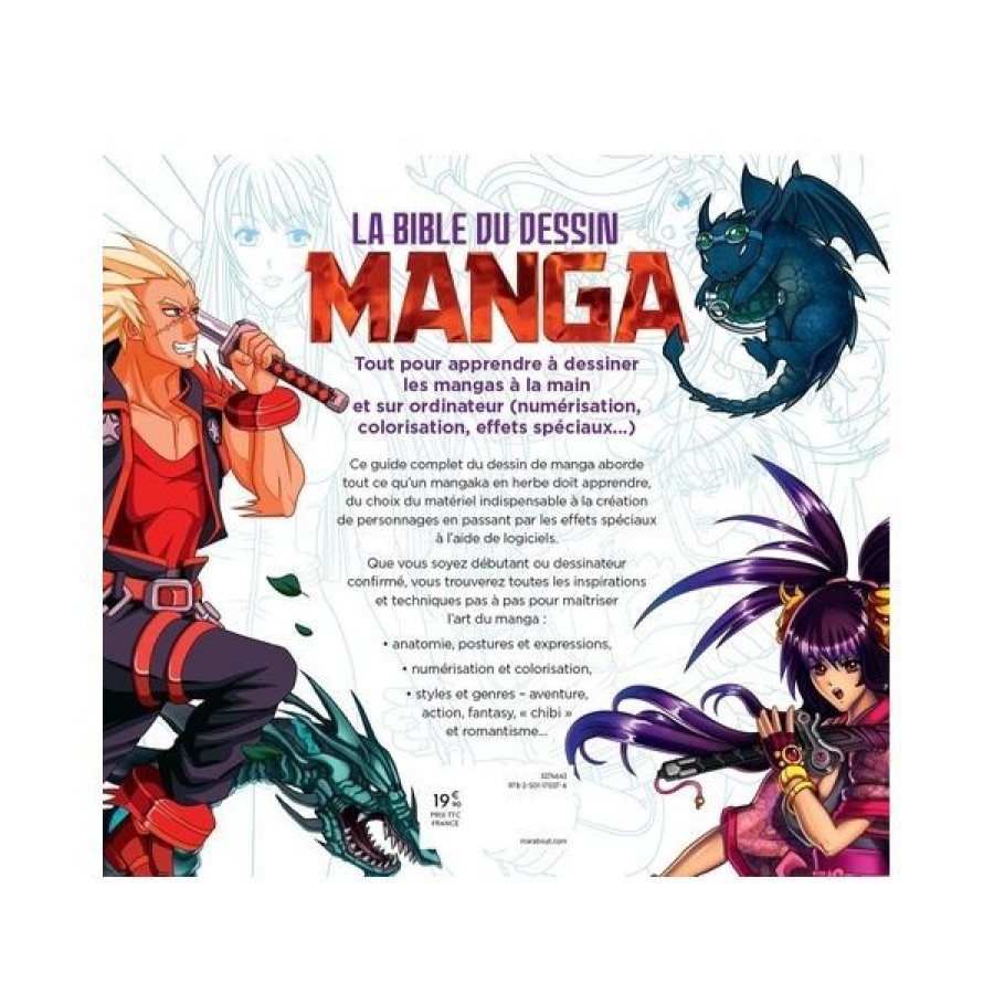 Dessin & Arts Graphiques Creastore Livres Dessin Mangas | Livre La Bible Du Dessin Manga