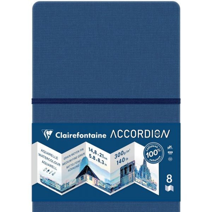 Papiers Creastore Papiers Peinture Aquarelle | Carnet Accordeon Aquapad - Clairefontaine