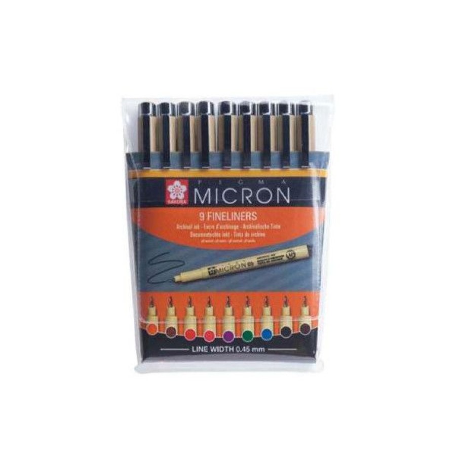 Dessin & Arts Graphiques Creastore Feutres | Set De 9 Feutres De Couleurs Pigma Micron