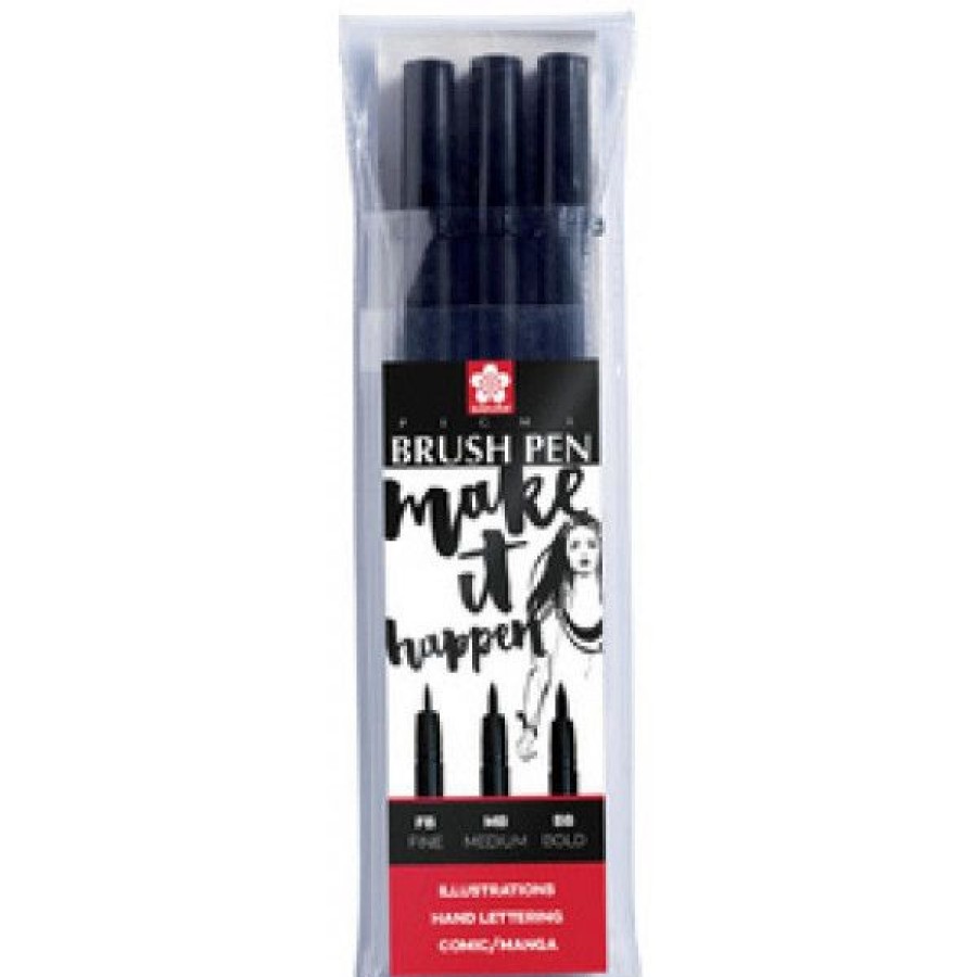 Dessin & Arts Graphiques Creastore Feutres | Set De 3 Pigma Brush Pen - Pointes Pinceaux