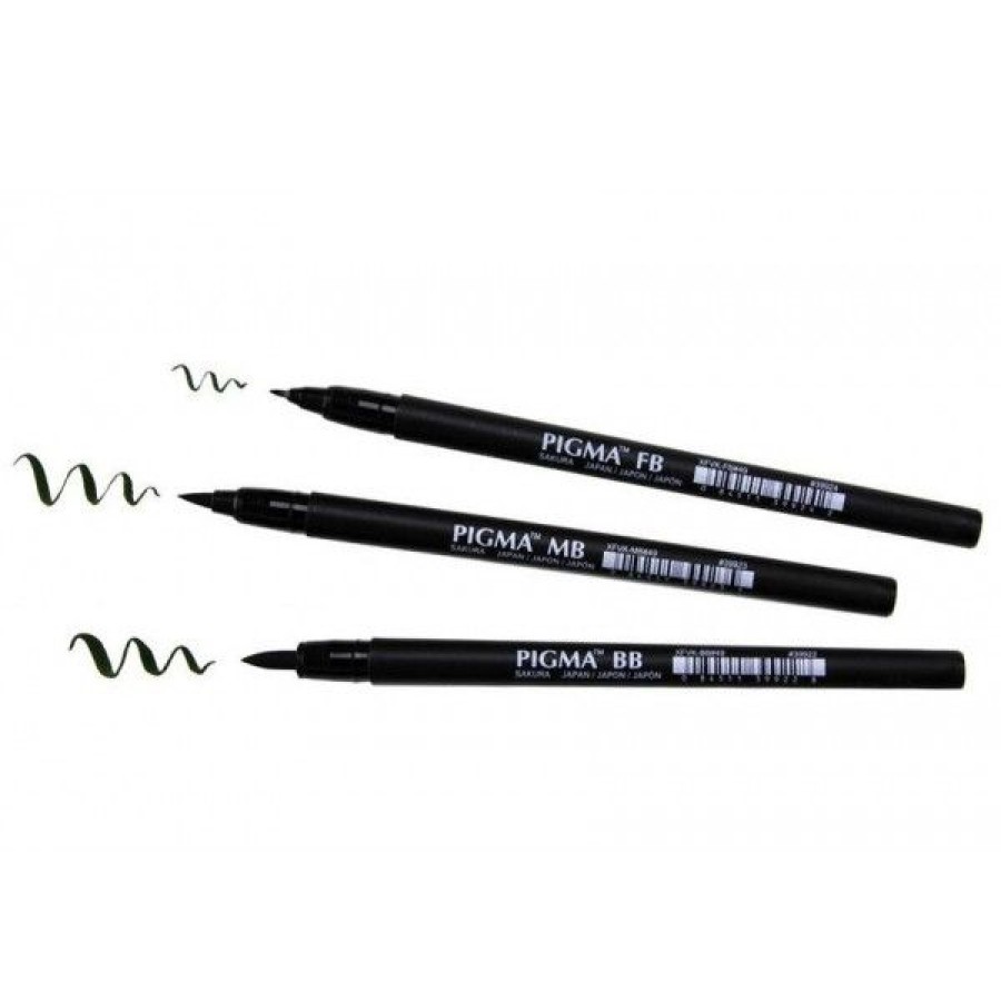 Dessin & Arts Graphiques Creastore Feutres | Set De 3 Pigma Brush Pen - Pointes Pinceaux