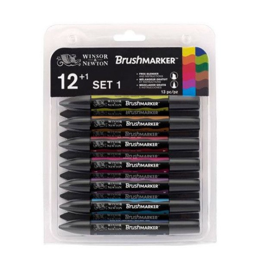 Dessin & Arts Graphiques Creastore Feutres | Set De 12 Brushmarker + Blender Offert - Set N°1