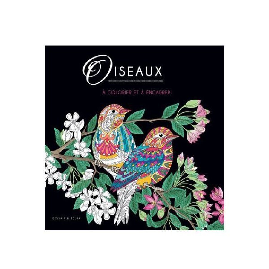 Loisirs Creatifs Creastore Livres Coloriage & Mandala | Black Coloriage - Oiseaux - Livre