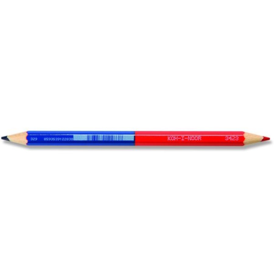 Dessin & Arts Graphiques Creastore Crayons De Couleurs | Crayon Television Bleu/Rouge 10Mm - Koh-I-Noor