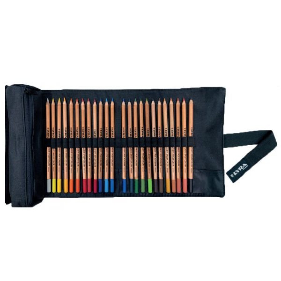 Dessin & Arts Graphiques Creastore Crayons De Couleurs | Trousse Rouleau 24 Crayons De Couleurs Polycolor - Lyra