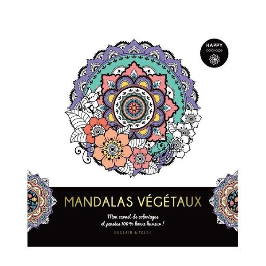 Loisirs Creatifs Creastore Livres Coloriage & Mandala | Livre Happy Coloriage - Mandalas Vegetaux