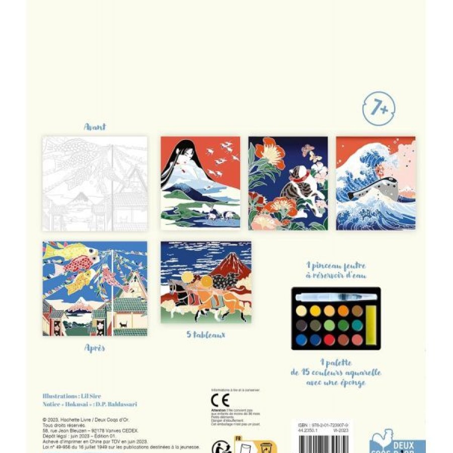 Peintures Creastore Livres Aquarelle | L'Art A La Maniere Hokusai - Aquarelle - Livre