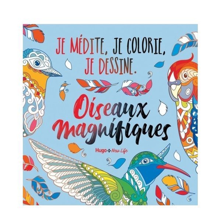 Loisirs Creatifs Creastore Livres Coloriage & Mandala | Livre Je Medite, Je Coloris, Je Dessine - Oiseaux Magnifiques