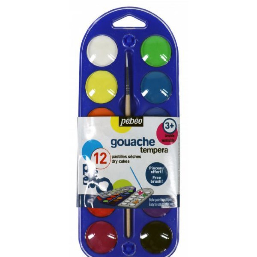 Peintures Creastore | Set De Gouache - 12 Pastilles - Pebeo