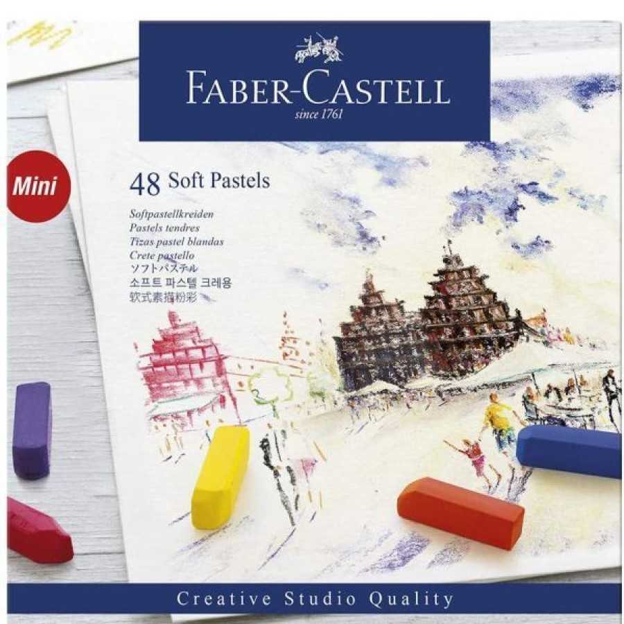 Dessin & Arts Graphiques Creastore Pastels Secs Craies | Set De 48 Demi-Pastels Secs - Faber-Castell