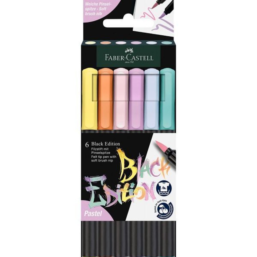 Dessin & Arts Graphiques Creastore Feutres | Set De 6 Feutres Black Edition - Faber-Castell