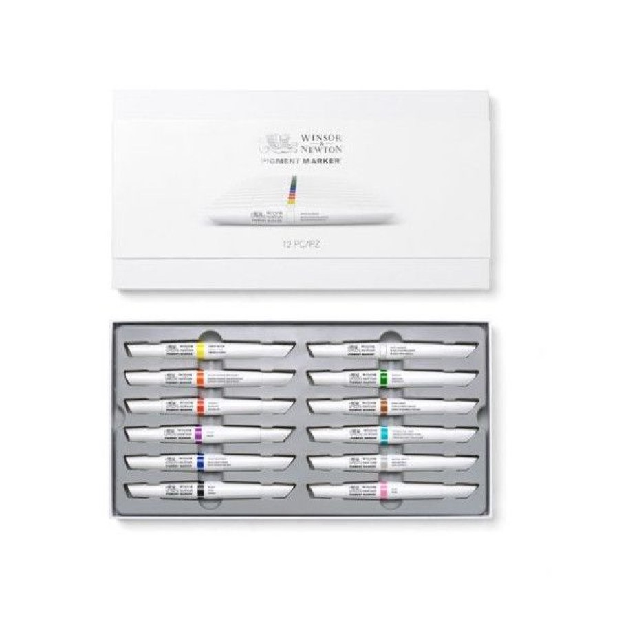 Dessin & Arts Graphiques Creastore Feutres | Coffret 12 Marqueurs Pigments Markers - Winsor & Newton