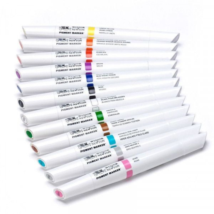 Dessin & Arts Graphiques Creastore Feutres | Coffret 12 Marqueurs Pigments Markers - Winsor & Newton