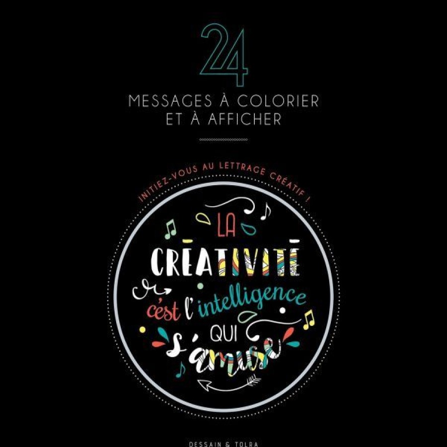 Loisirs Creatifs Creastore Livres Coloriage & Mandala | 24 Messages A Colorier Et A Afficher - Livre