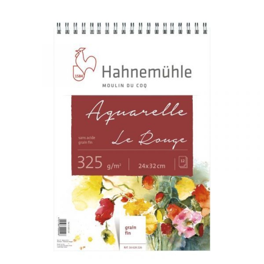 Papiers Creastore Papiers Peinture Aquarelle | Bloc Aquarelle "Le Rouge" 335Gr - Hahnemuhle