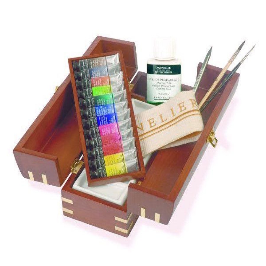 Peintures Creastore Peinture Aquarelle Extra&Fine | Coffret Aquarelle "La Route Des Indes" - 12 Tubes - Sennelier