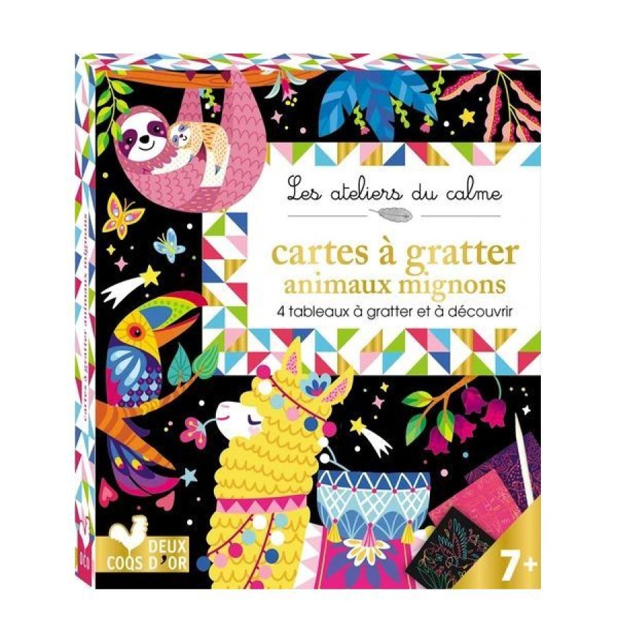 Loisirs Creatifs Creastore Livres Pour Enfant | Cartes A Gratter Animaux Mignons - Livre