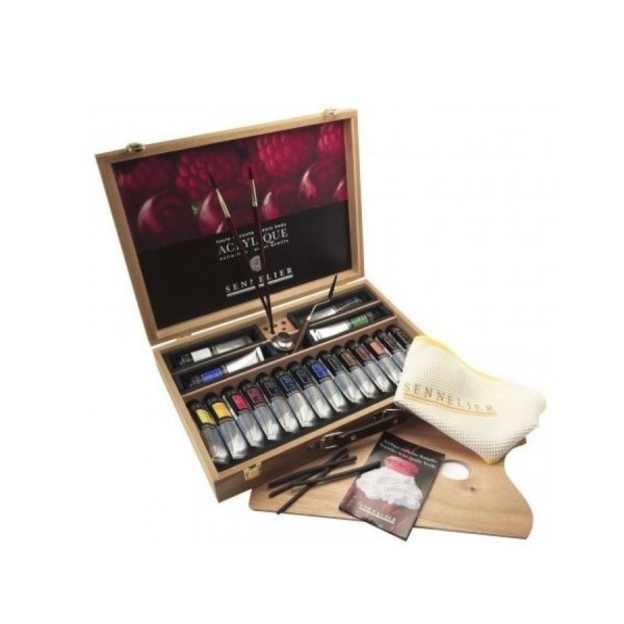 Peintures Creastore Peinture Acrylique Extra&Fine | Coffret Acrylique Extra-Fine 18 Tubes 60Ml - Sennelier