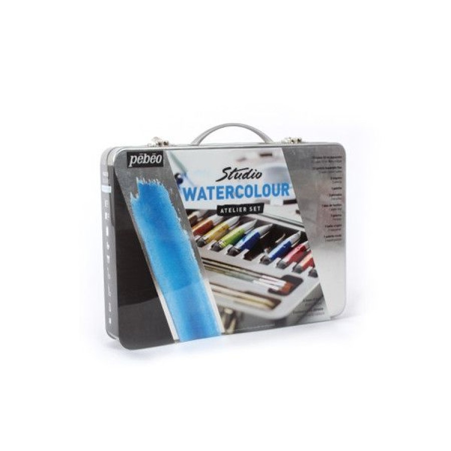 Peintures Creastore Peinture Aquarelle Fine | Coffret Metal Peinture Aquarelle - Pebeo