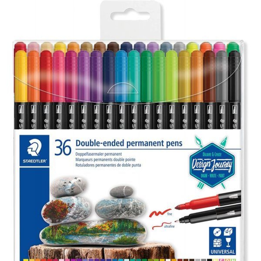 Dessin & Arts Graphiques Creastore Feutres | Set De 36 Feutres Permanents Double-Pointes - Staedtler