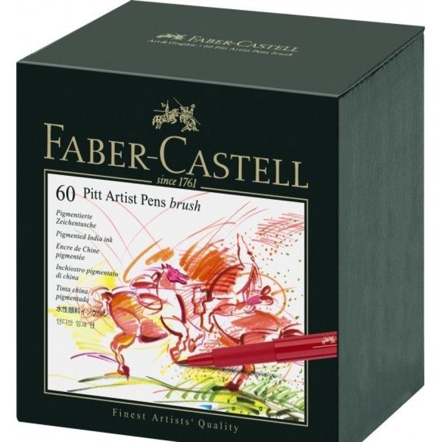 Dessin & Arts Graphiques Creastore Feutres | Coffret 60 Feutres Pitt Artist Pen - Faber-Castell